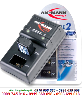 Máy sạc pin 9V Ansmann Powerline 2 - sạc mỗi lần 1-2 viên pin sạc 9V